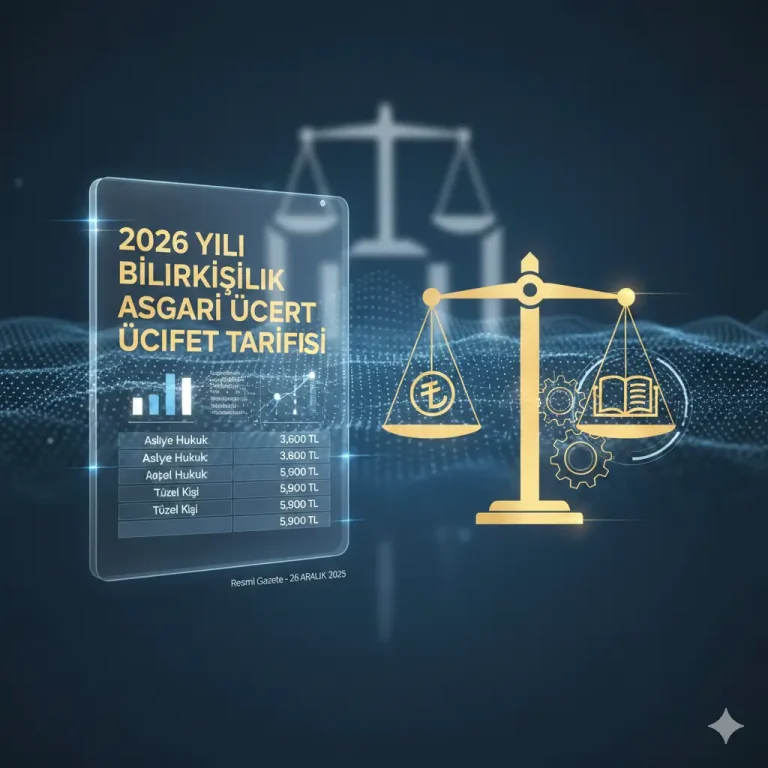 2026 Yılı Bilirkişilik Asgari Ücret Tarifesi grafikli öne çıkarılmış görsel.