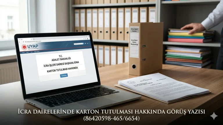 İcra Dairesi Karton Tutulması Bakanlık Yazısı