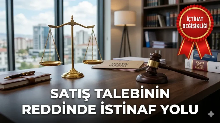 Satış talebinin reddi şikayetinde istinaf yoluna dair Yargıtay 12. HD içtihat değişikliği kararı.